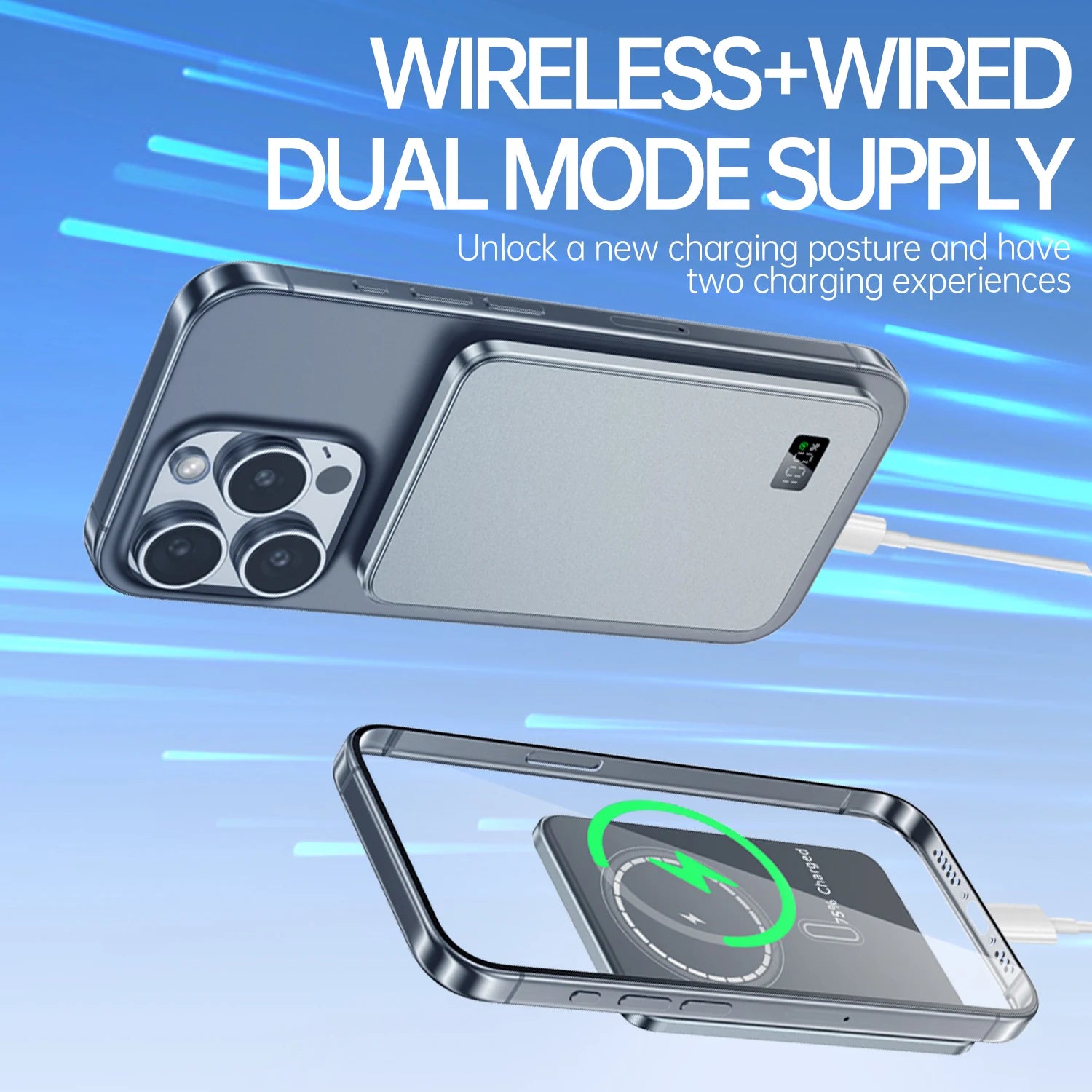 Ultra-Slim Magnetic Power Bank with LED Display – 5000mAh & 10000mAh