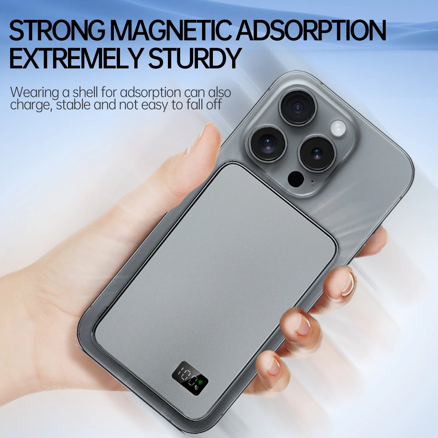 Ultra-Slim Magnetic Power Bank with LED Display – 5000mAh & 10000mAh